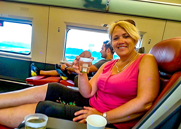 China Train Business Class Passengers